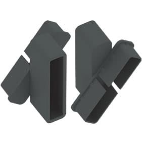 QuickScreen/Xpress LOUVRE BRACKET PACK
WOODLAND GREY - powder coated aluminium
(suits 65x16.5mm slat; includes 1 x left bracket, 1 x right bracket and 2 screws) - G