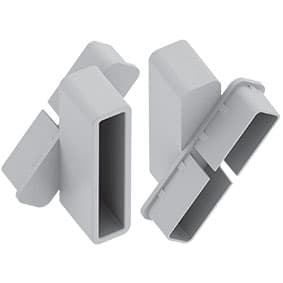 QuickScreen/Xpress LOUVRE BRACKET PACK
SILVER - powder coated aluminium
(suits 65x16.5mm slat; includes 1 x left bracket, 1 x right bracket and 2 screws) - S