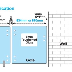 STD Pool Gate to Hinge Panel - 8mm - Image 2