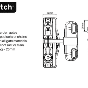 D&D Lokk Latch - GENERAL PURPOSE - Lockable - W - Image 2