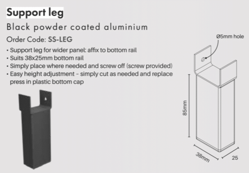 SUPPORT LEG - 85mm long - Image 2