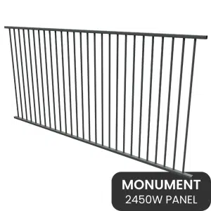 PoolSafe Panel - 2450W x 1200H - Aluminium - Monument