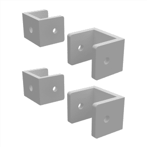 4x BARR Fence Brackets Incl.  Screws - White