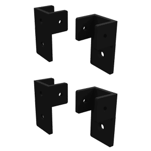 4x BARR C - Brackets Incl.  Screws - Black
