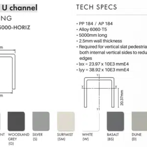 QS - Horizontal Frame - Vertical Fence Panels - Per 1M - CTS - Image 2