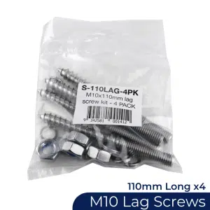 4x M10 x 110mm - Lag Screws (Timber)