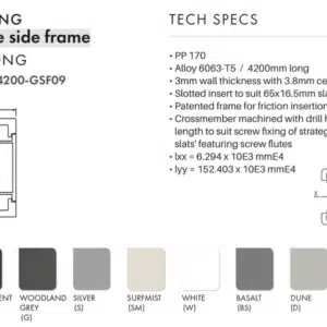 CTS - XPS -  GATE SIDE FRAME - 9MM - 1000mm - SM - Image 2