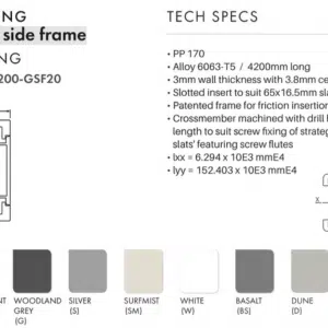 CTS - XPS – GATE SIDE FRAME – 20MM – BS - Image 2