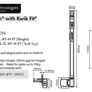 D&D Magna Latch - TOP PULL LOCKABLE LATCH & Kwik Fit - Image 2