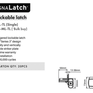 D&D Magna Latch - TOP PULL LATCH - Lockable - Image 2