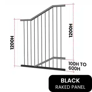 PoolSafe Black Raked Panel - 1200W - Aluminium