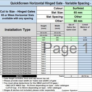 Custom Horizontal Slat Gate - Gary - SM - Image 2