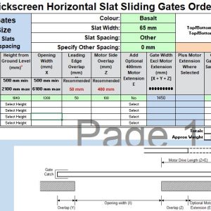 Custom Sliding Gate – 1300 – Matt - Image 2
