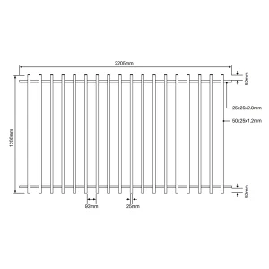 BARR Panel | 1200H x 2205W Black - Image 2
