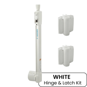 D&D Magna Latch & Hinge Kit | White
