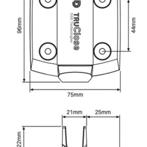 D&D Tru Close - HINGE SET | White - Image 2