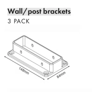 3 RAIL FENCING - Wall/Post Brackets - 3PK - Image 2