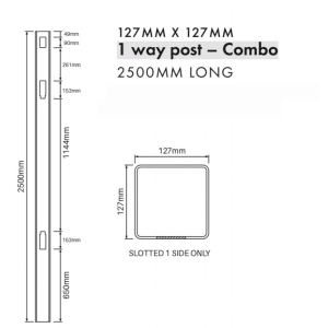 COMBINATION: 1 Way Post - 2500H - Image 2
