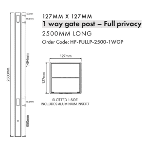 FULL PRIVACY - 1 Way Gate Post - Image 2