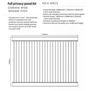FULL PRIVACY - PANEL - 2388W x 1800H - Image 3