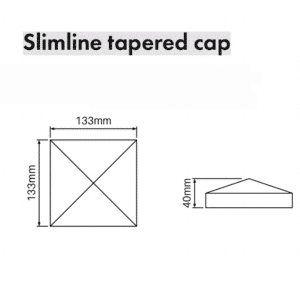 FULL PRIVACY & 3 RAIL POST - Slimline Post Cap - Image 2