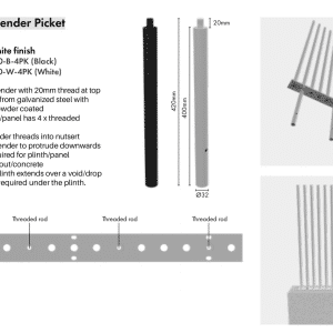 PIK - 400mm Extender - 4PK - White - Image 2